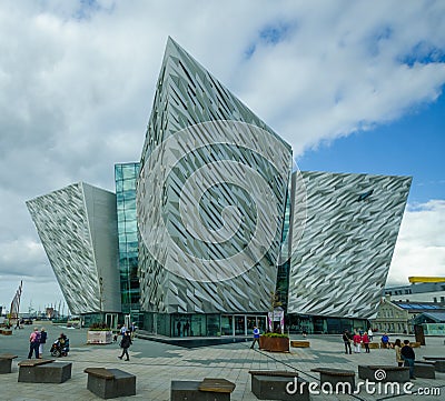 Titanic museum in Belfast, Ireland highlights the experience of the ill-fated luxury liner Editorial Stock Photo